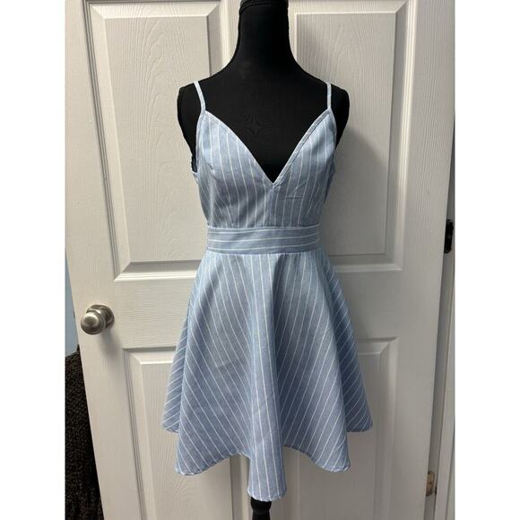 Zaful Blue And White Dress Small - Picture 1 of 5